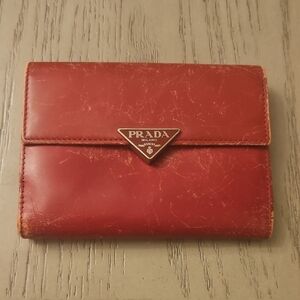 Prada Crimson Leather Wallet